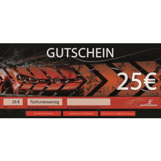 25,- Euro - BE-Performance® Gutschein