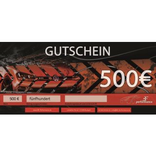 500,- Euro - BE-Performance® Gutschein
