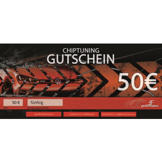 50,- Euro - BE-Performance® Chiptuning Gutschein