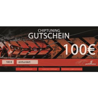 100,- Euro - BE-Performance® Chiptuning Gutschein