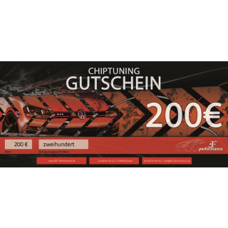 200,- Euro - BE-Performance® Chiptuning Gutschein