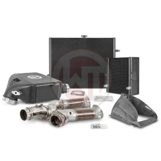 WAGNER TUNING Comp. Paket BMW M3-M4 S55 Ladeluftkühler / Wasserkühler / Downpipe